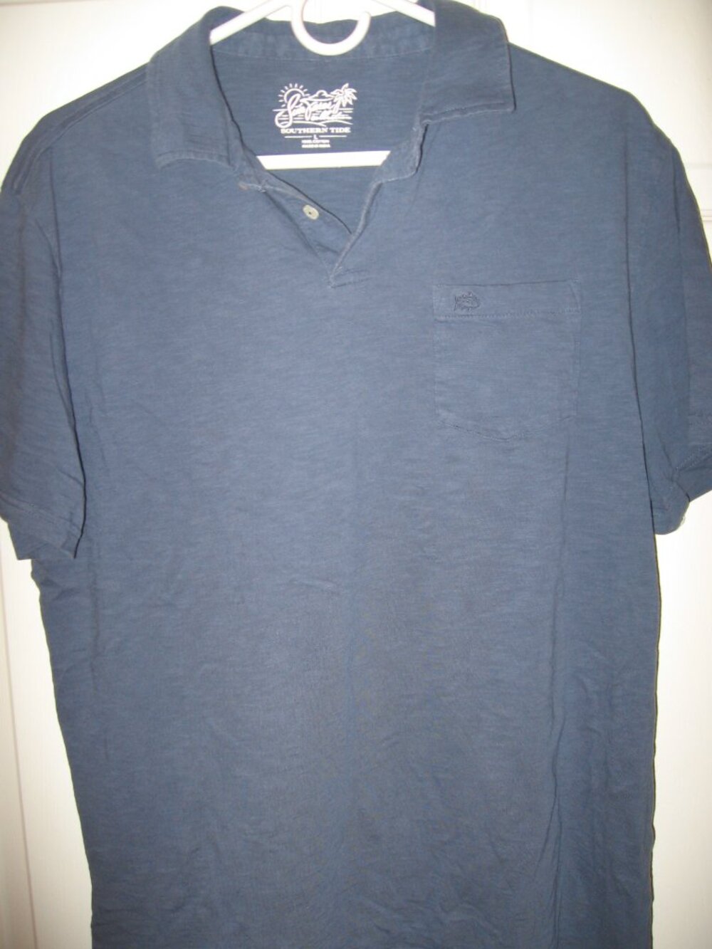 Southern Tide Sun Valley Collection Polo Shirt Men's Large Blue 100% Cotton